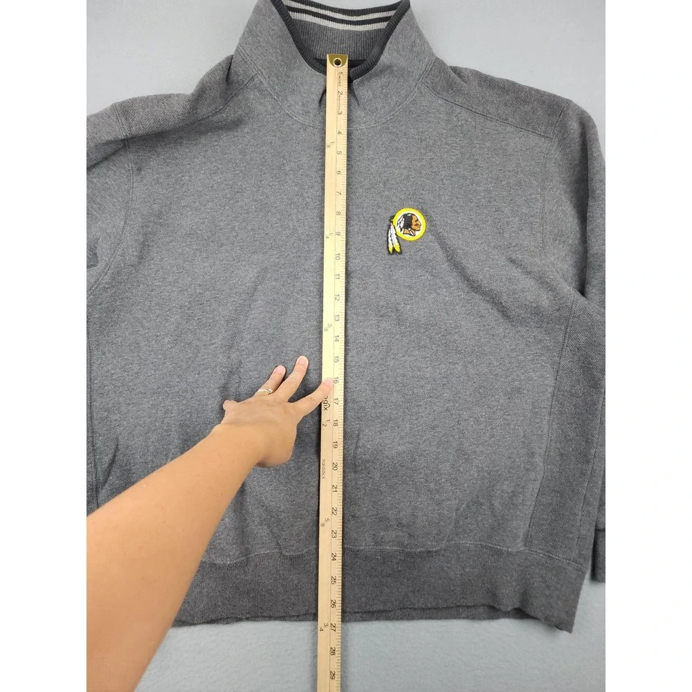 Washington Redskins Sweatshirt Mens 2XL Gray NFL Football IZOD 1/4 Zip Pullover